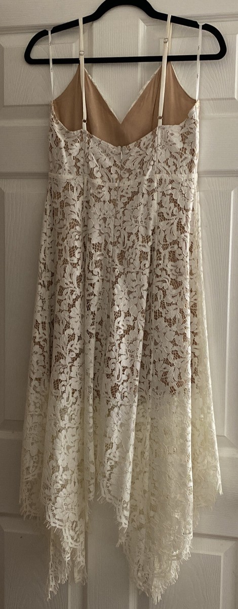 Lulus One Wish White Lace Midi Dress Medium M Excellent Condition Bridal  Wedding | eBay