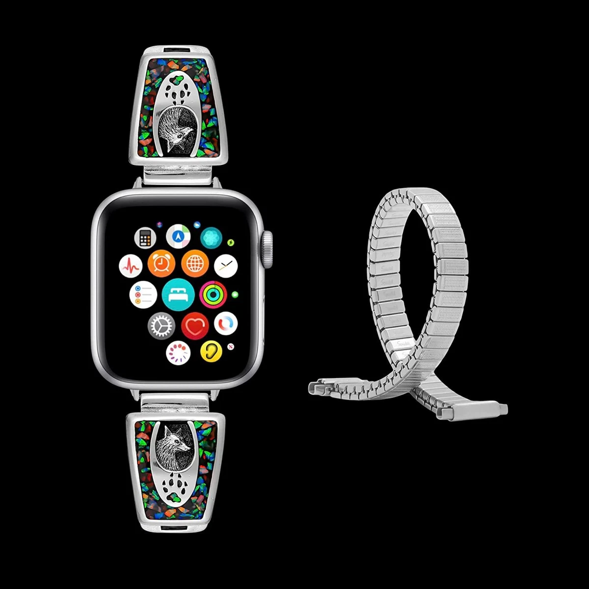 Sterling silver Apple watch band