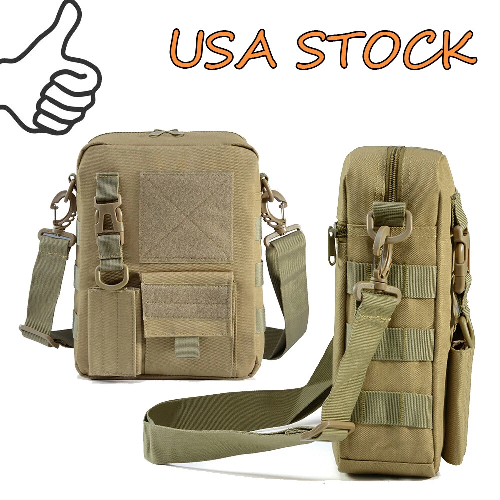 Tactical MOLLE Pouch Small Canvas Messenger Bag Small Sling Bag Crossbody  Pack