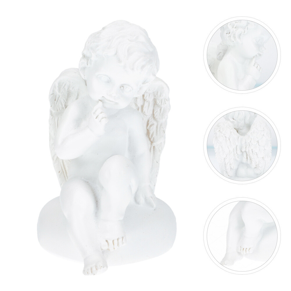 Angel Statue Cherub Figurine Grave Ornaments Home Decor Baby