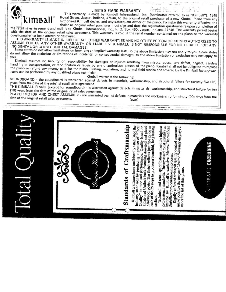 Consola Kimball piano vertical y banco Foto 4 de 4