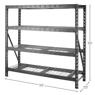 Gladiator GarageWorks 4-Shelf Heavy Duty Storage Rack Steel Adjustable Shelving