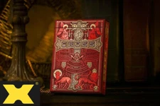 The Cross Playing Cards (Maroon Martyr) by Peter Voth x Riffle Shuffle