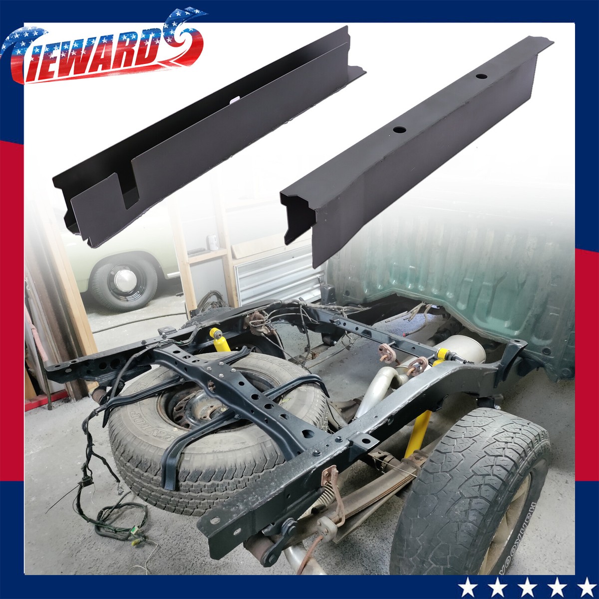Pair Center Frame Section for Toyota Tacoma 1996-2004 Xtra Cab