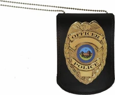 Marshal Wallet® Leather ID & Badge Holder with Chain