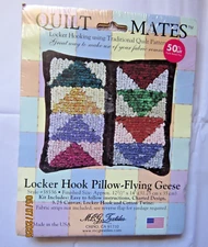 MCG Textiles Quilt Mates Pillow Kit Locker Hooking Flying Geese NEW 12 x 14