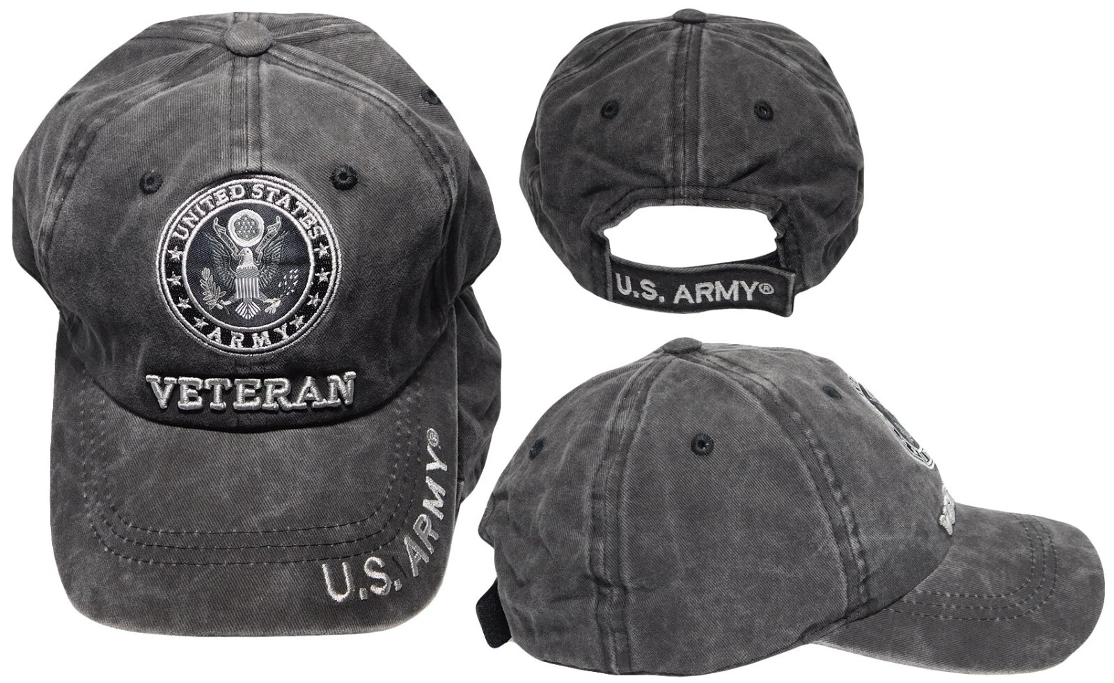 United States U.S. Army Veteran Grey Gray Cotton Embroidered Cap Hat - Licensed
Opens in a new windo