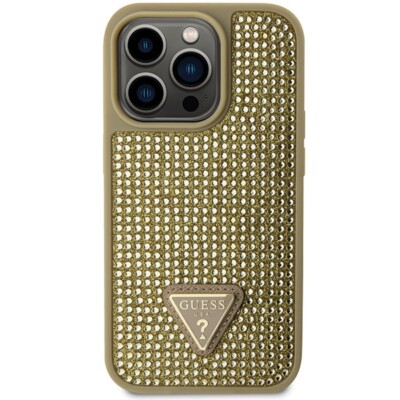Guess iPhone 14 Pro Max Hülle Case Cover Rhinestone Strass Triangle Kristall