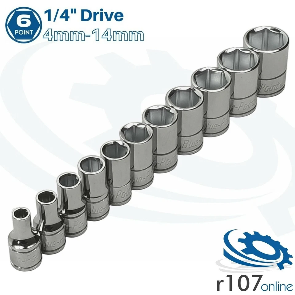 Blue Point 1/4" Shallow & Deep Sockets 4mm-14mm - As sold by Snap On - Image 2 of 4