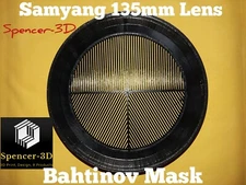 Bahtinov Focus Mask Samyang 135mm F/2 lens - 135mm lenses version two
