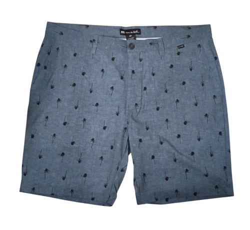 Pantaloncini Travis Mathew da uomo But Why Golf Performance taglia 40 blu palme nuovi con etichette