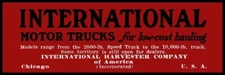 1923 International IH Trucks  New Metal Sign: 6 x 18" Long - Ships Free