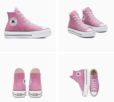 NEW Women's Converse Lift High 'Magic Flamingo' Shoes 571631C Pink