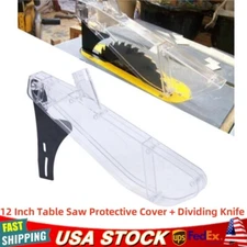 Transparent Table Saw Blade Guard & Dividing 12" Table Saw Protective Cover Case