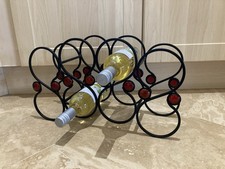 Metal 8 Bottle Wine Rack Stand, Can Be Used Horizontally Or Vertically