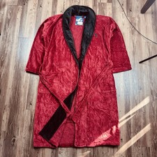Vintage - Polo Ralph Lauren Terry 100 Cotton - Red Black Bath Robe - One Size