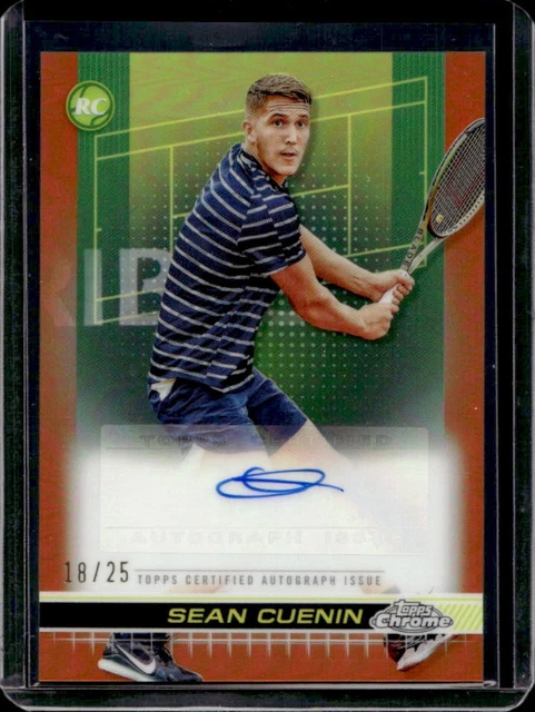 2024 Topps Chrome Sean Cuenin Auto I RC Orange Refractor Rookie #18/25