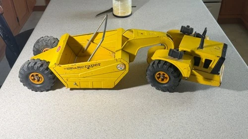 VINTAGE 70'S MIGHTY TONKA SCRAPER STEEL ROAD EARTH CLEAN  GOOD CONDTION