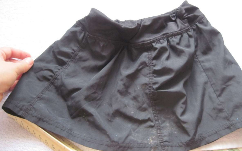 Champion 6-6X Black Skort Skirt Zipper Pocket Preowned Polyester Spandex Sporty