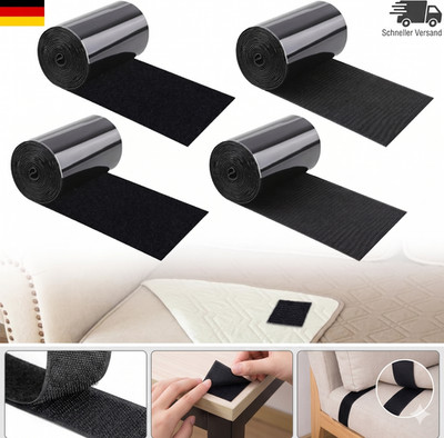 Klettband Selbstklebend für Stoff 11cm x 2m, Hakenband und Schlaufenband, Klettb