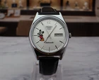 Vintage Seiko 5 Mickey Mouse Automatic Day- Date  Japan 6309A  Men's Wrist Watch