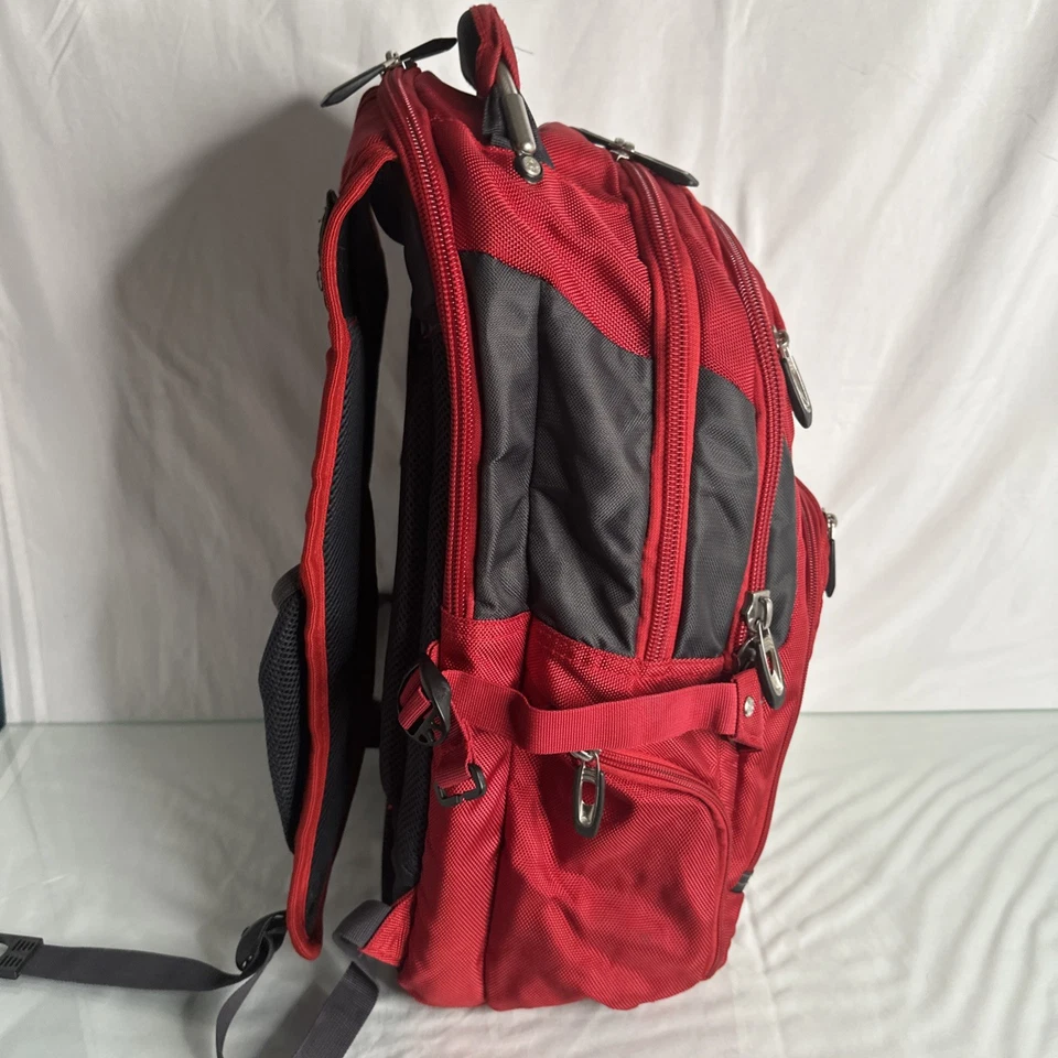 High Sierra Elite Business Backpack-Red-Airflow Cooled Back -Suspension Strap - Image 3 of 4
