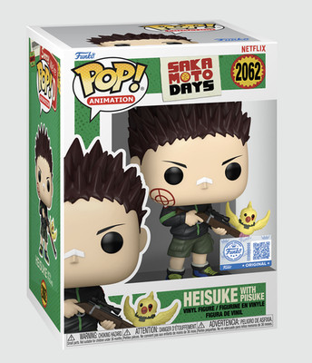 Funko Pop Sakamoto Days Heisuke with Piisuke Figur 2062 Exclusive IN PROTECTOR