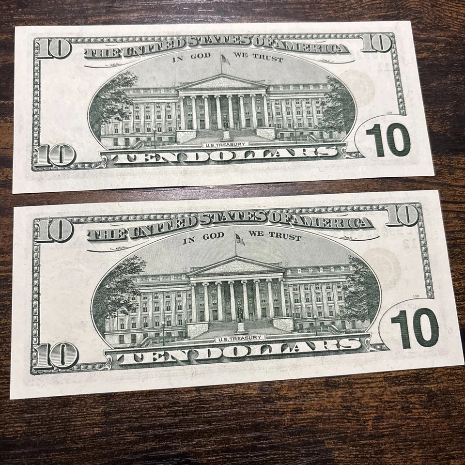 (HIGH SERIAL #)) $10 1999 ((GEM)) ((99999661)) (6 Of 6 Identical Serial # Sets) - Image 3 of 3