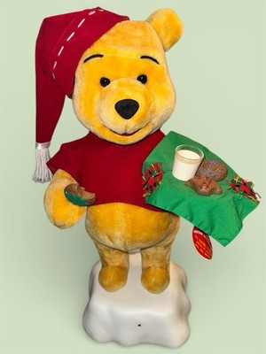 90s Telco Winnie the Pooh Animated Motion-ette Talking Milk & Cookies Christmas