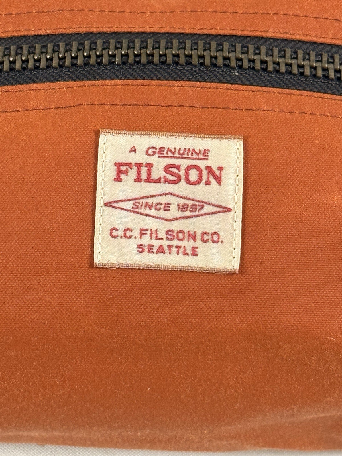 FILSON TIN CLOTH TRAVEL KIT RUST ONE SIZE NWT image 3