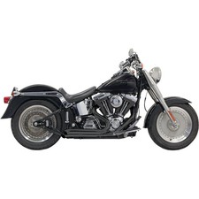 Pro Street Exhaust - Black - Turn Out - '86-'17 Softail 1S24DB