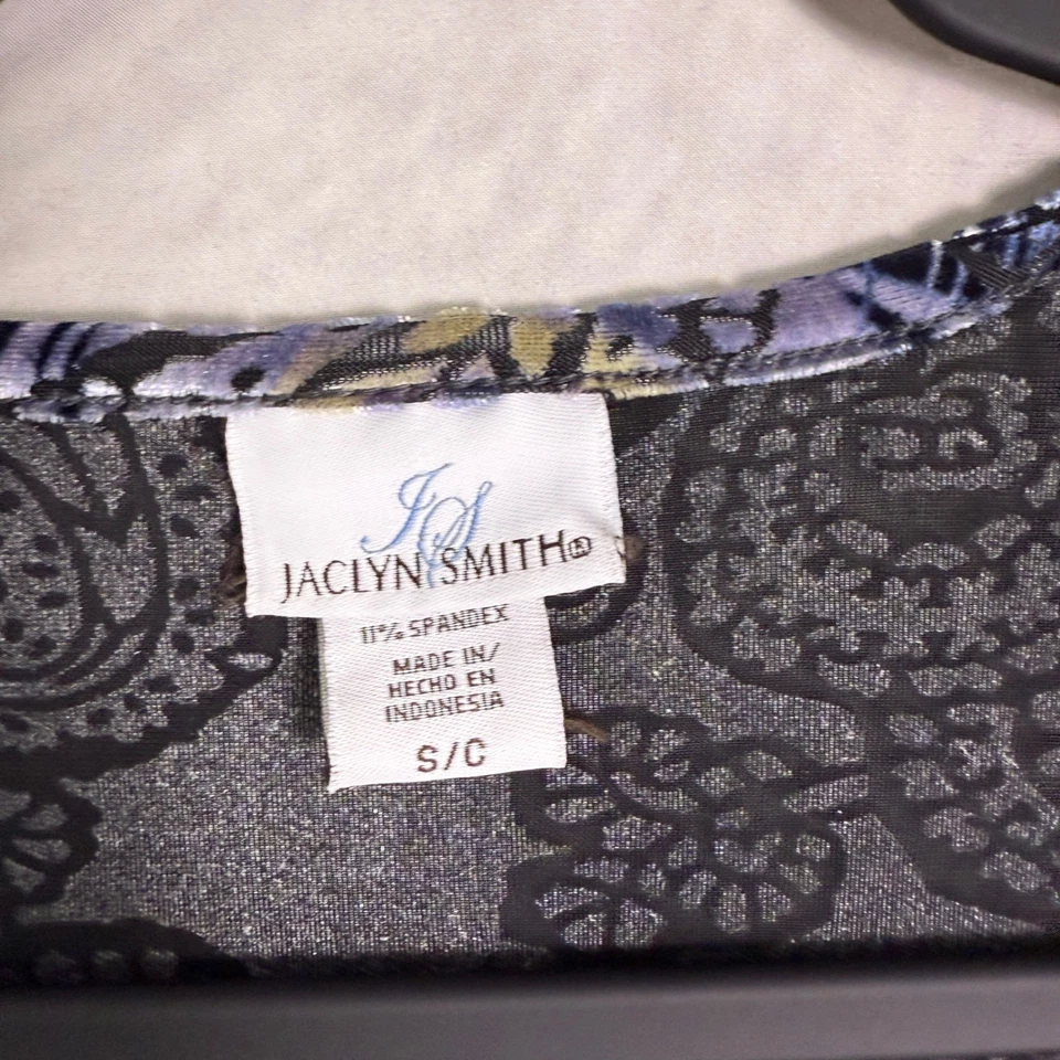 Винтажный бархат выгорания Топ женщин Sz S Павлин Fairycore прихоти фея гранж - Изображение 3 из 4