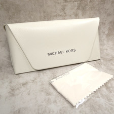 Michael Kors White Eyeglasses Sunglasses Snap Semi-Hard CASE ONLY w/ Dust Cloth