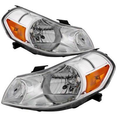 Headlights Set CAPA Certified Right Left Pair Fits 2007-2013 Suzuki SX4 Halogen