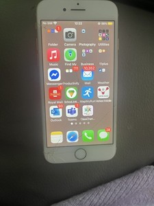 Apple iPhone 8 64gb funktionstüchtig schwarz entsperrt Batteriezustand 77 gesprungen