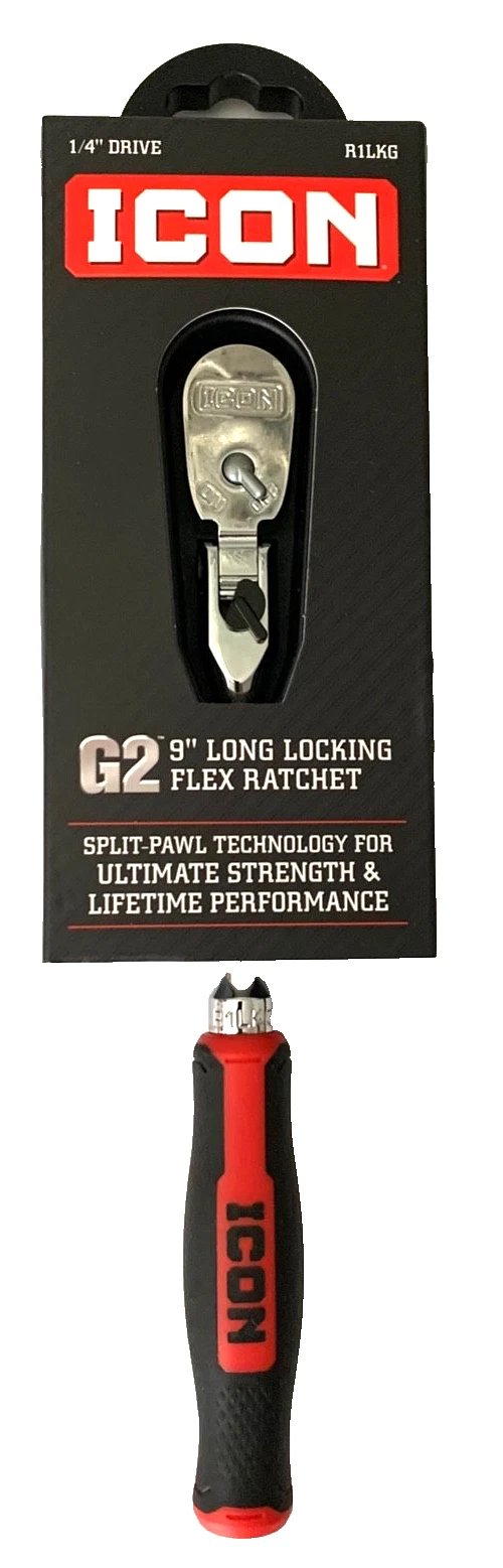 ICON (70446 & 70451) 3/8" & 1/4" Drive, G2 Locking Flex Head Ratchets (FREE S&H) - product detail image 7