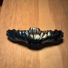 Carnival Glass Centerpiece Bowl Attributed to Indiana Glass 15”Lx5.5”W & 3.5”D