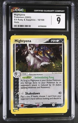 Pokemon Mightyena EX Ruby & Sapphire 10/109 Holo CGC 9 Mint