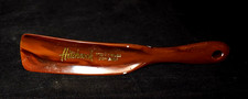 Hitchcock 7" Plastic Shoe Horn Spoon Brown Gold Logo
