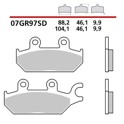 BREMBO FRONT BRAKE PAD KIT MOUNT ON YAMAHA YXM VIKING EPS SPECIAL ED. 16-07
