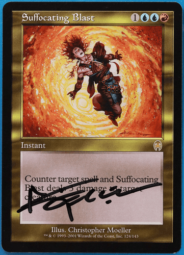 Suffocating Blast Apocalypse NM Blue Red Rare SIGNED CARD (504814) ABUGames - Picture 1 of 2