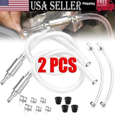 2pcs Brake Bleeder Hose One Way Check Valve Tube Bleeding Tool Kit Silver Us