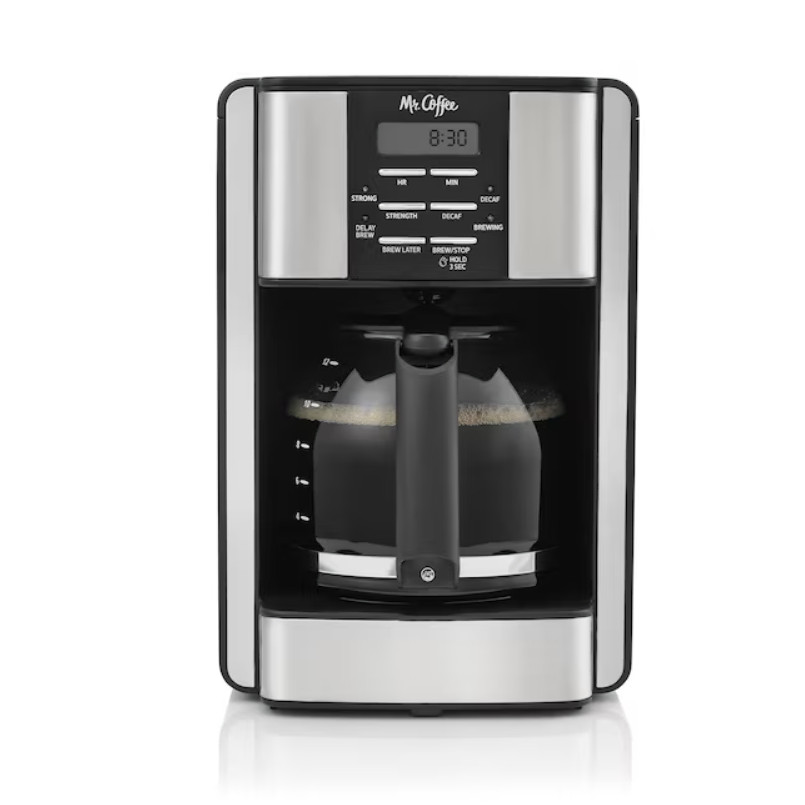 Mr. Coffee 12-Cup Programmable Pour-Over Coffee Maker, Auto Shut-Off, Black