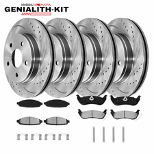 For 2003 - 2011 Ford Crown Victoria 4.6L V8 Front & Rear Disc Brake Rotors Pads