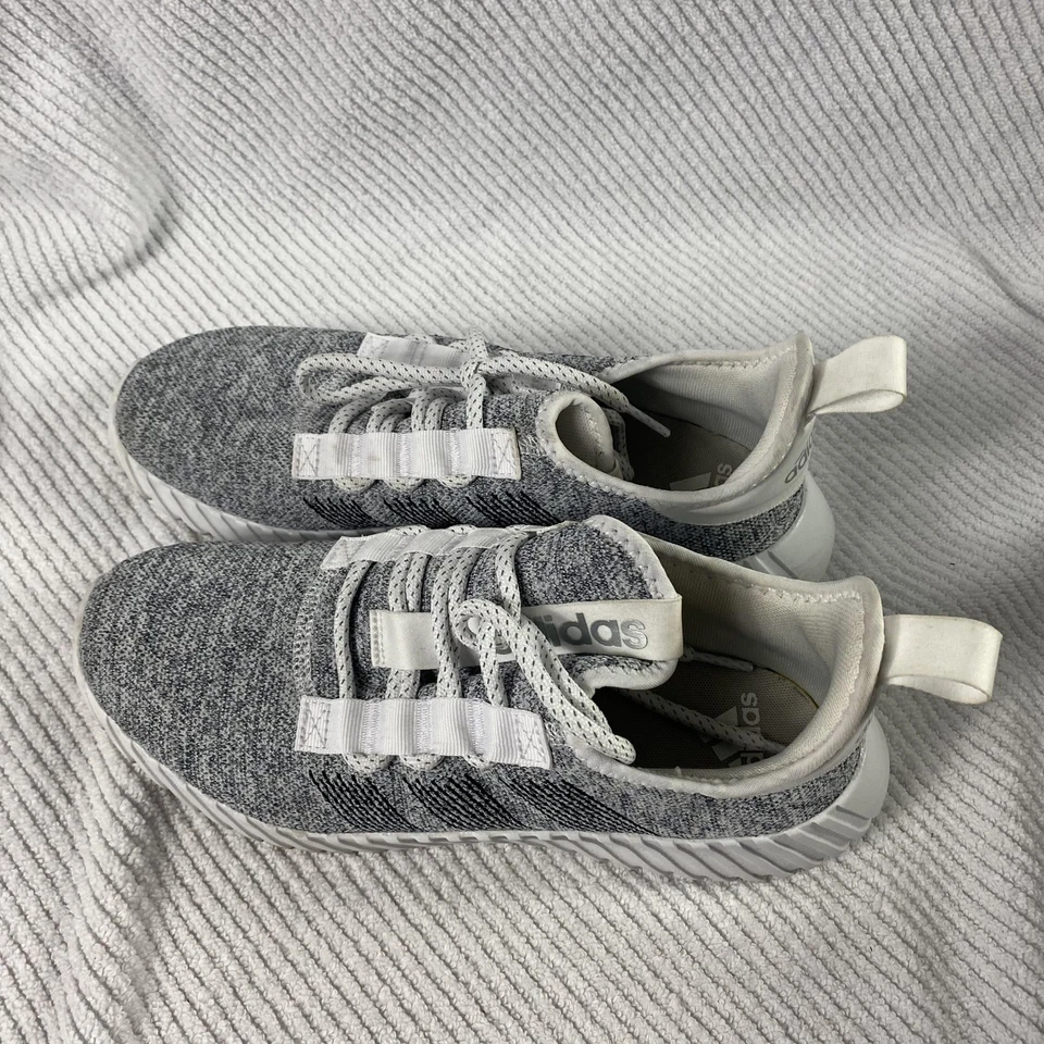 Adidas Zapatos para Correr Tejidos Para Hombre Talla 11 Gris Blanco Con Cordones Tres Rayas Informales Foto 2 de 4