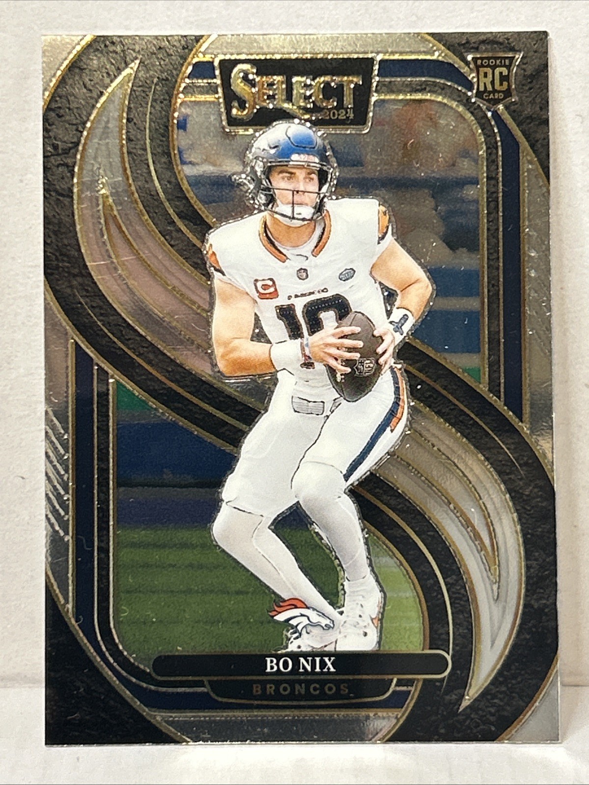 2024 Panini Select - Premier Level Bo Nix #117 Silver Prizm (RC)