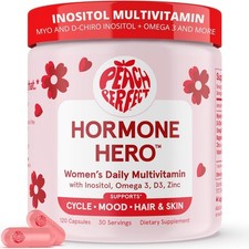 Peach Perfect Hormone Hero,Inositol Multivitamin for Women, Cycle & Mood Support