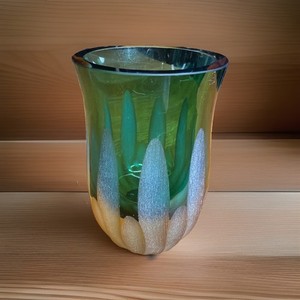 Villeroy & Boch ガラス製花瓶 ヴィンテージ VILLEROY & BOCH リブ付き