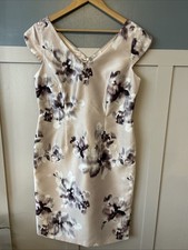 Jacques Vert Mother Of The Bride Dress Size 12 Pink Floral Shantung Wedding