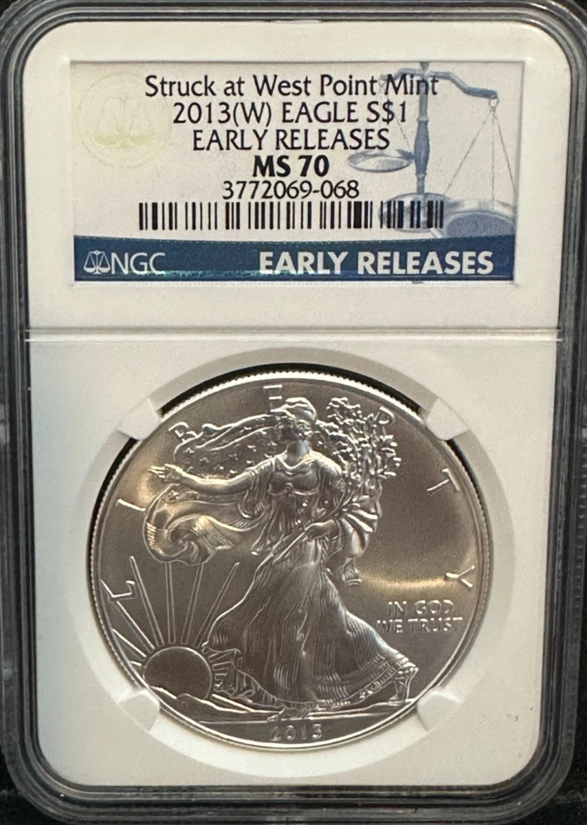 American Eagle MS 70 Graded 2013 Silver Bullion Coins for sale | eBay